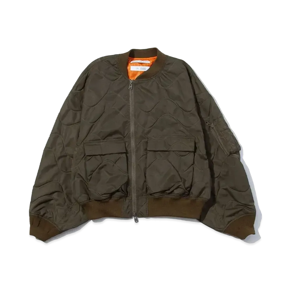 F/CE. Quilt-Like Bomber Jacket "Olive"
