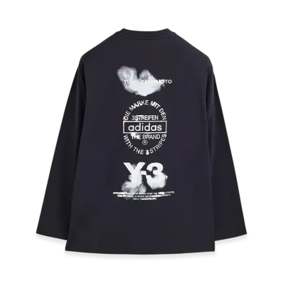 Y-3 Graphic Long Sleeve Tee "Black"