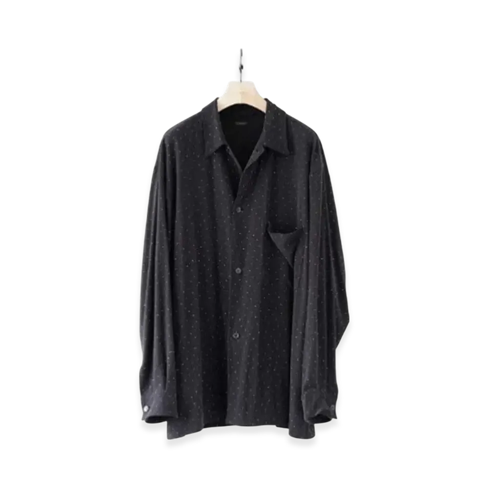 COMOLI Silk Noil Dot Shirt Jacket "Dot"
