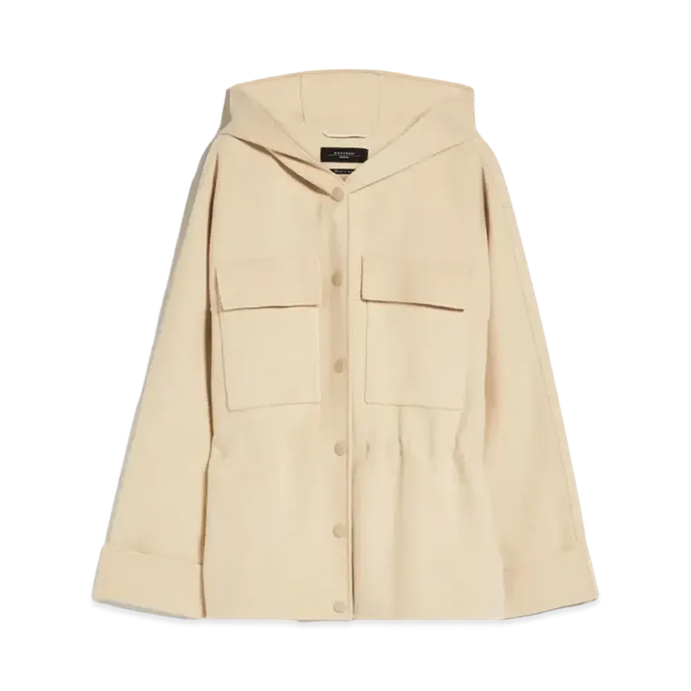 Max Mara Rango Wool Hooded Parka "Sand"