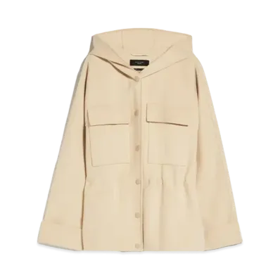 Max Mara Rango Wool Hooded Parka "Sand"
