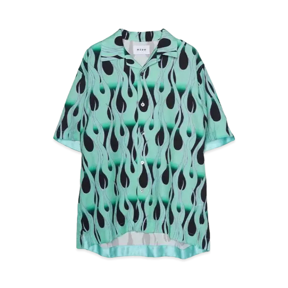 MAYO Fire flame shirts "KINMIYA BLUE"