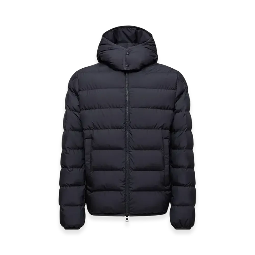 MONCLER Montbrocq Hooded Short Down Jacket "Navy Blue"