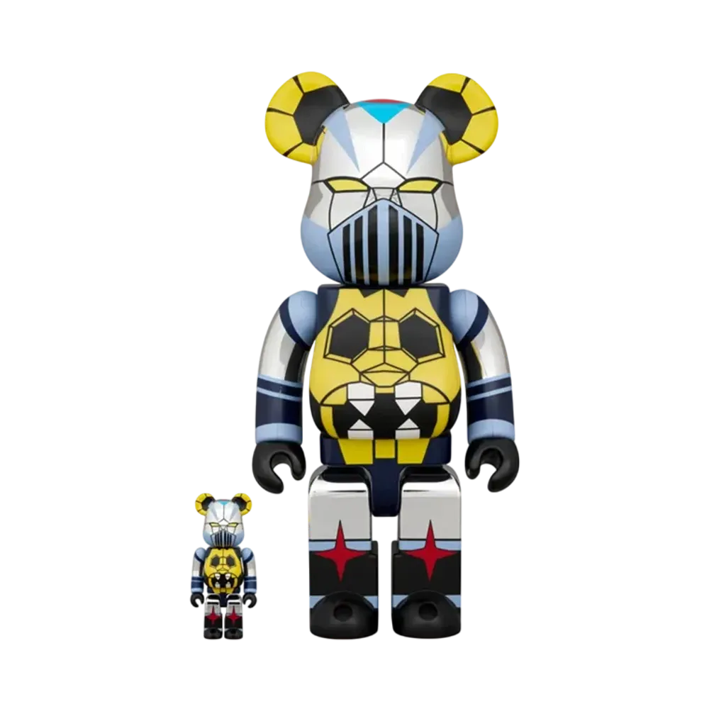 MEDICOM TOY "BEARBRICK" Gaiking Plating Ver. 100% & 400%