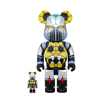 MEDICOM TOY "BEARBRICK" Gaiking Plating Ver. 100% & 400%