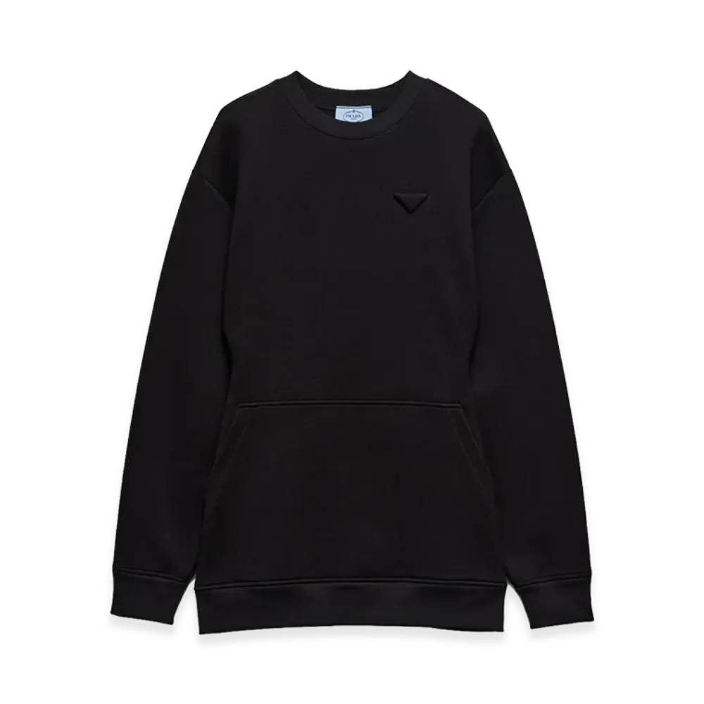 PRADA Women's Logo Side Zipper Pocket Short Dress "Black"