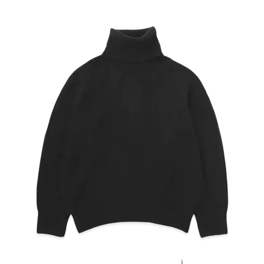 mastermind WORLD Cashmere Needle Punch T.Neck "Black"