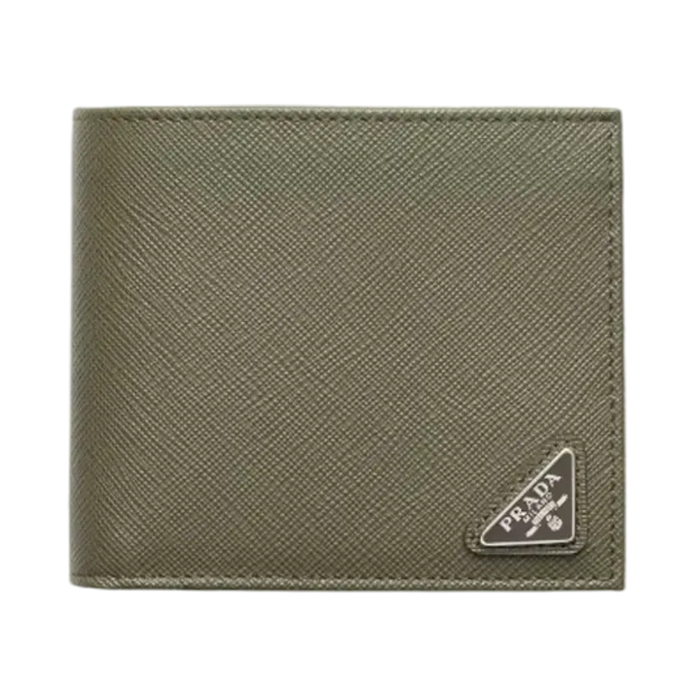 PRADA Saffiano Leather Wallet with Coin Purse "Green"