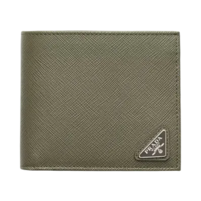 PRADA Saffiano Leather Wallet with Coin Purse "Green"