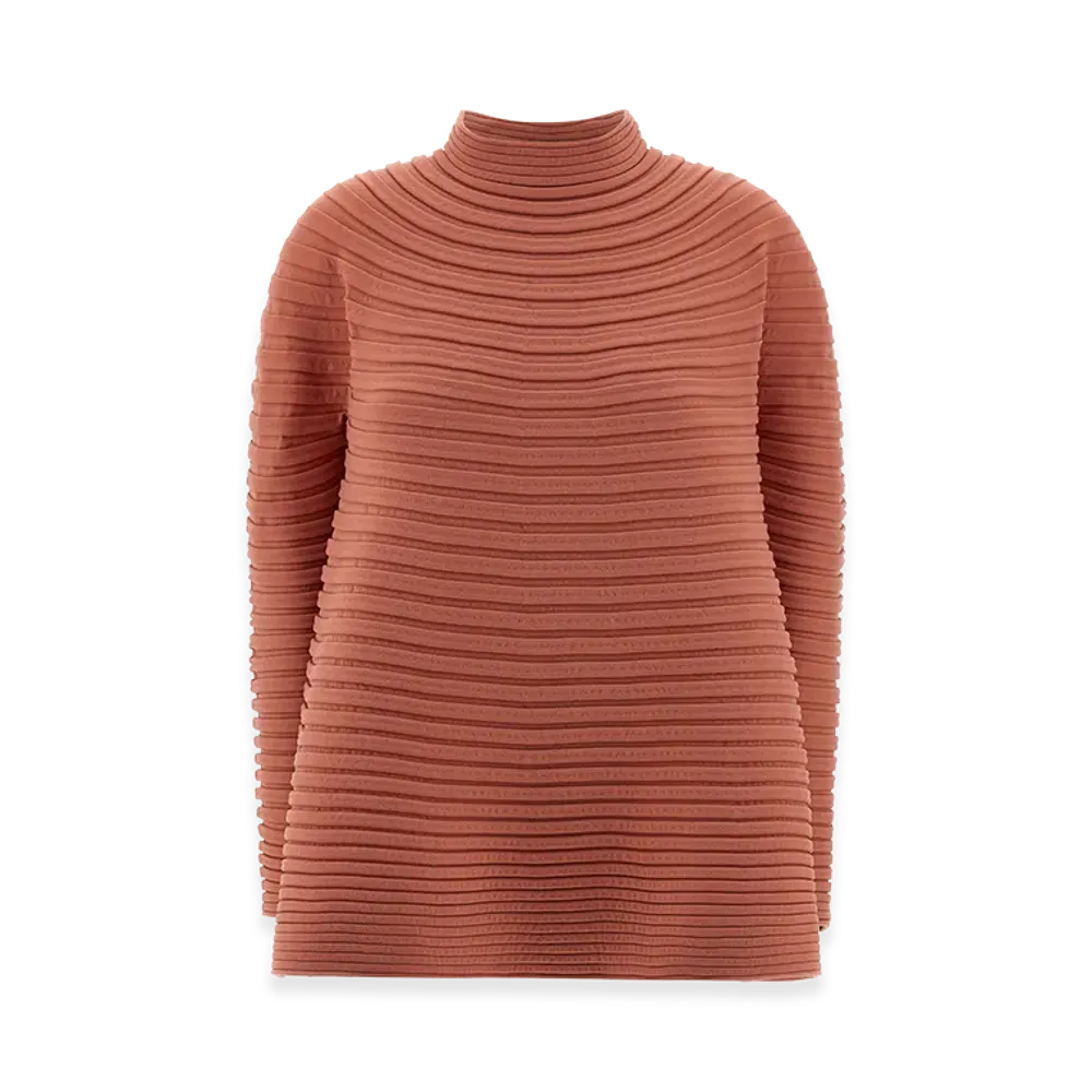 PLEATS PLEASE ISSEY MIYAKE Women's Bounce Knit Top "Pink"