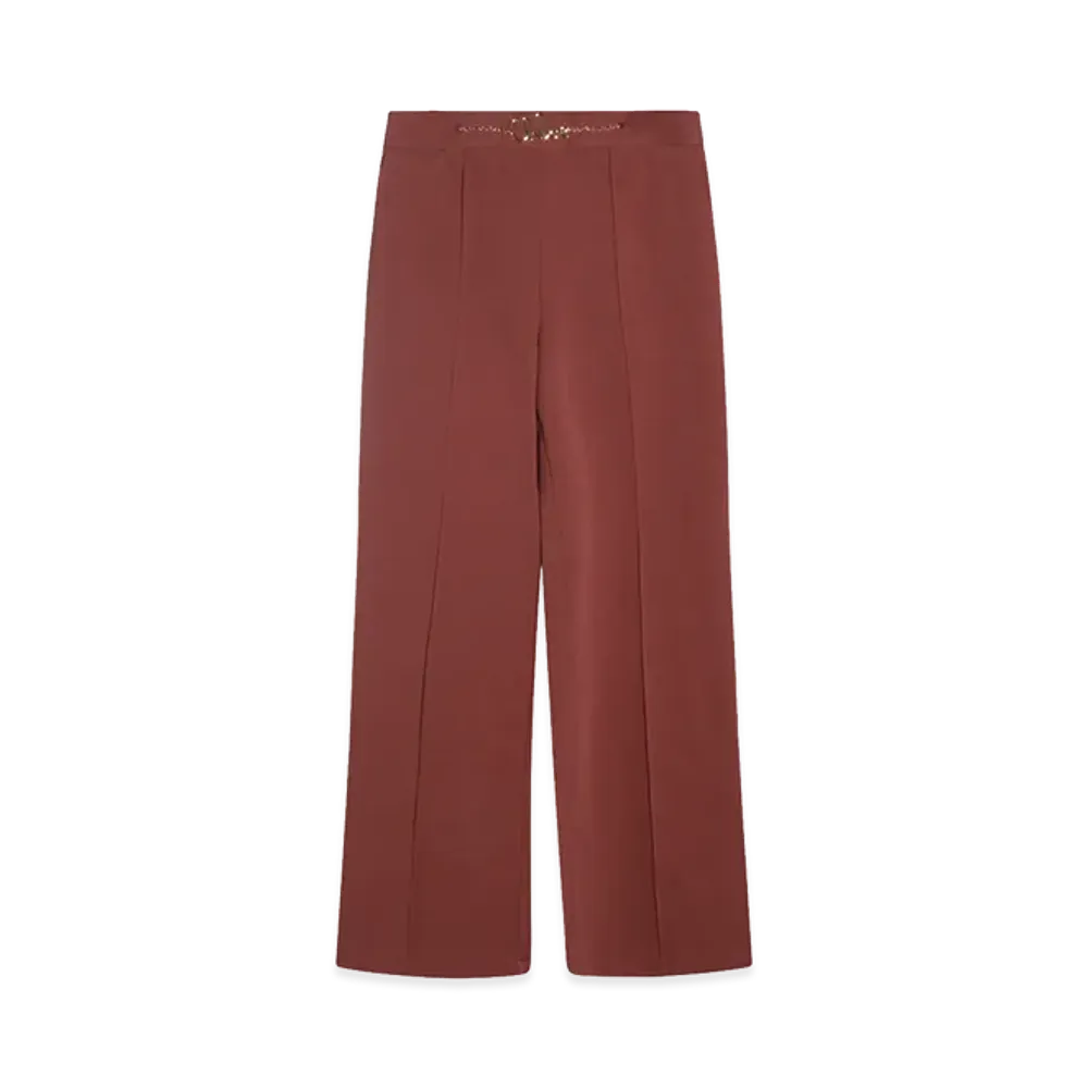 Chloe Kids Trousers With Logo "Dark Red"