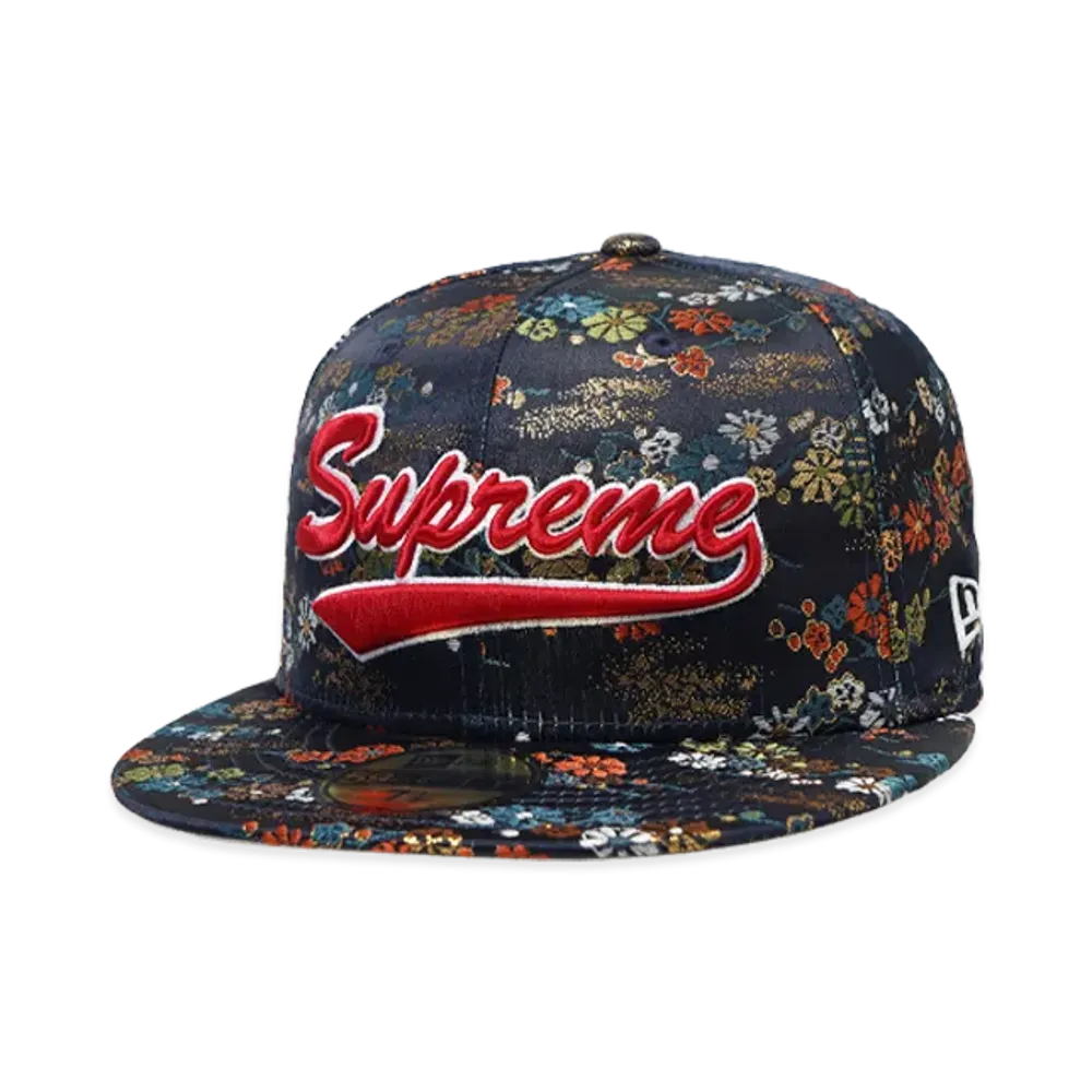 Supreme Floral Jacquard New Era "Navy"