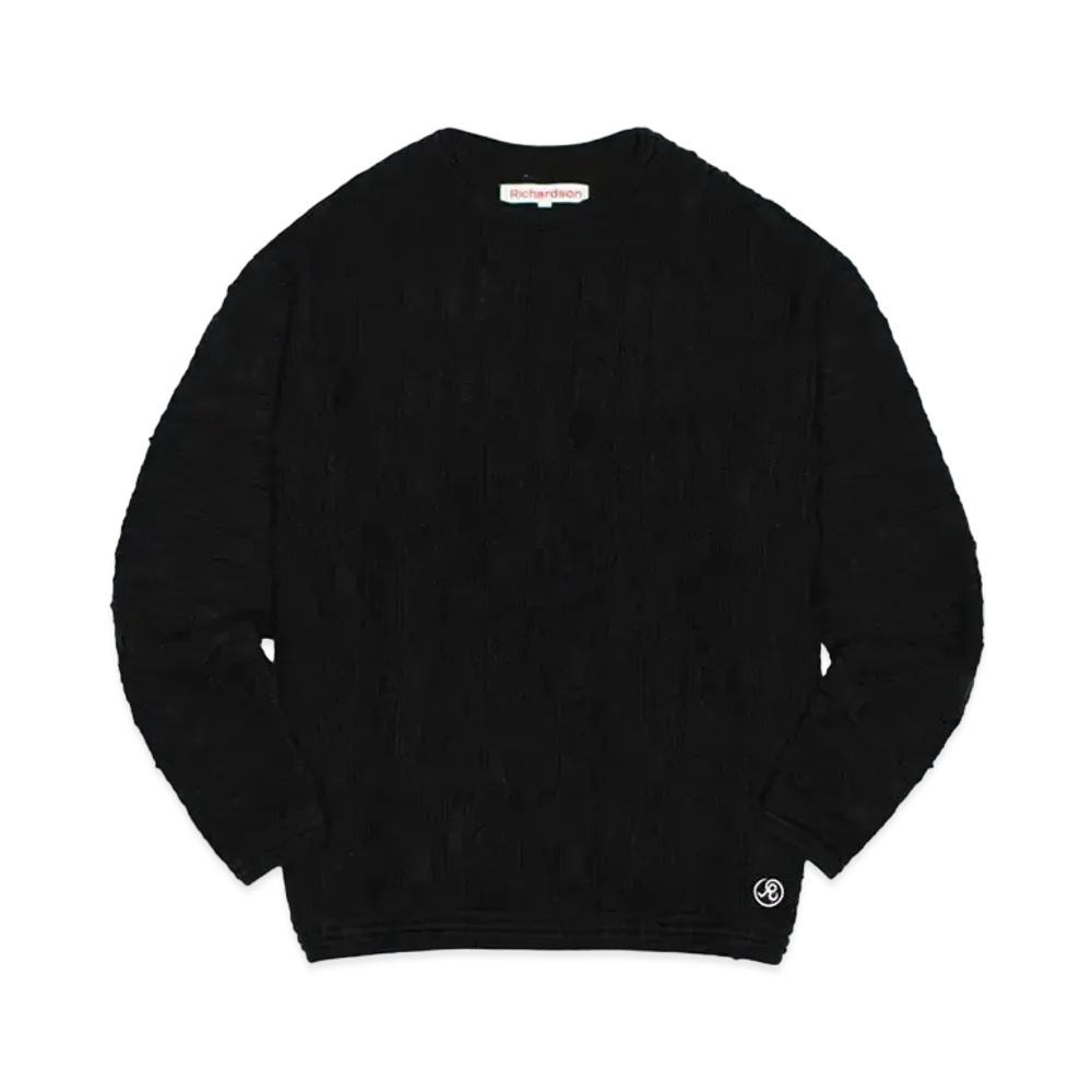 Richardson Warped Knit Sweater "Black"