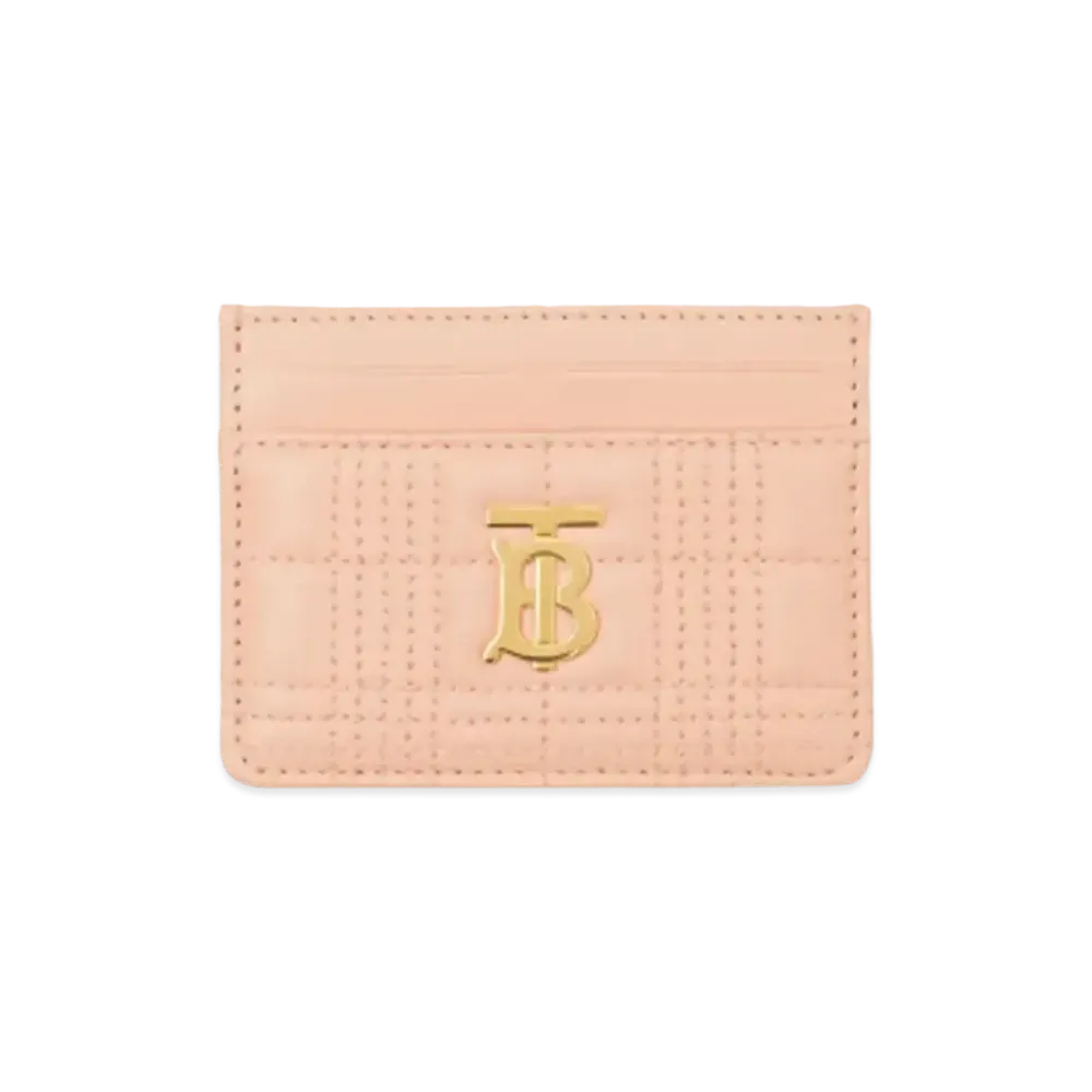 Burberry Quilting Lambskin Lola Card Case "Peach Pink"