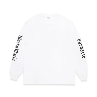 WACKO MARIA Washed Heavy Weight Long Sleeve T-Shirt "White"