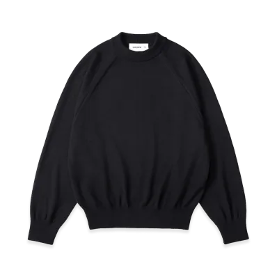 everyone Women's Wool Middle Gauge Knit Sweater "Black"