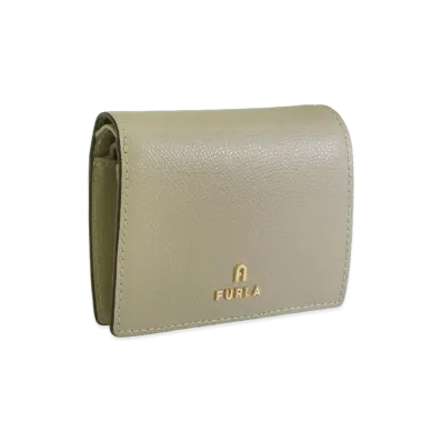 FURLA Camelia S Compact Wallet Bifold Coin "Beige"