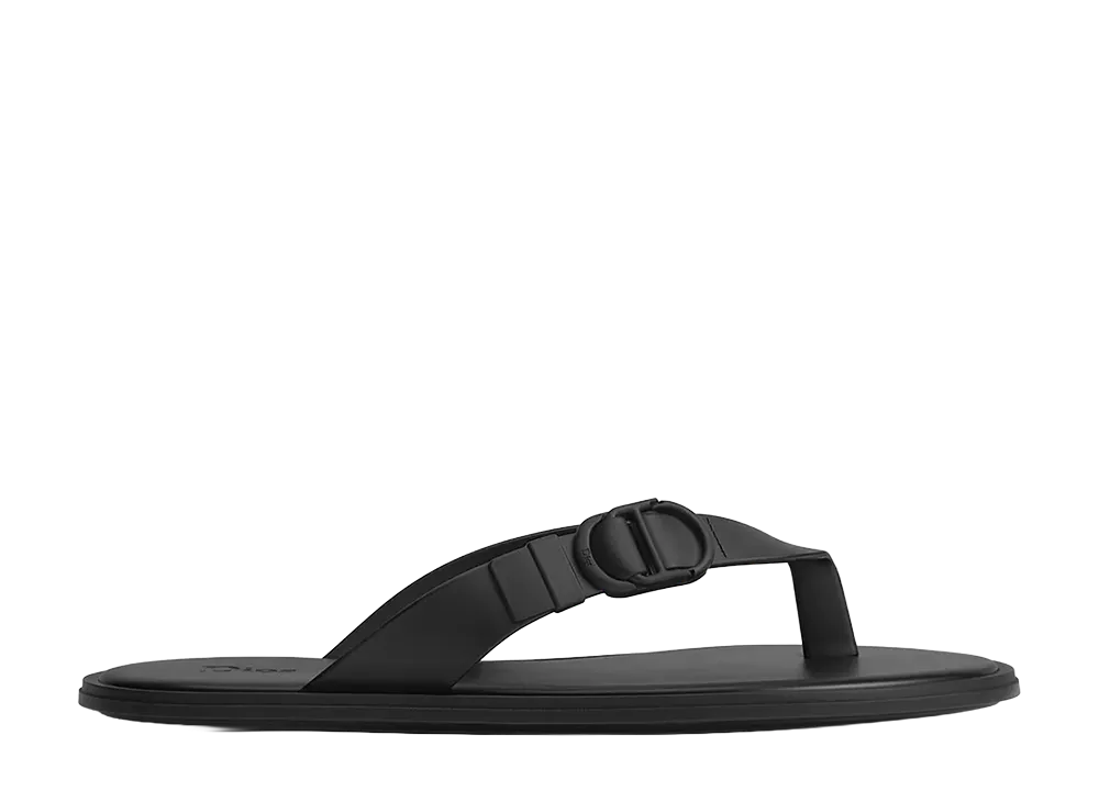 Dior Rivage Thong Sandal Rubber "Black"