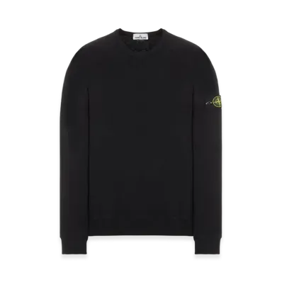 Stone Island 66360 Garment Dyed Malfile Fleece Crewneck Sweatshirt - 22SS "Black"