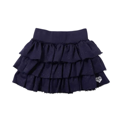 HTH glitter tiered skirt " NAVY"