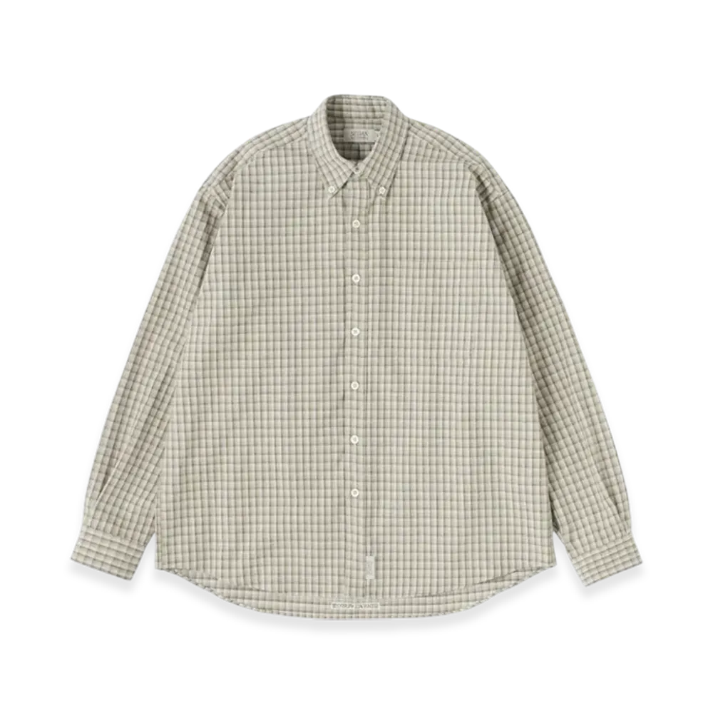 SEDAN ALL-PURPOSE Twill Plaid Big BD Shirt "Beige"