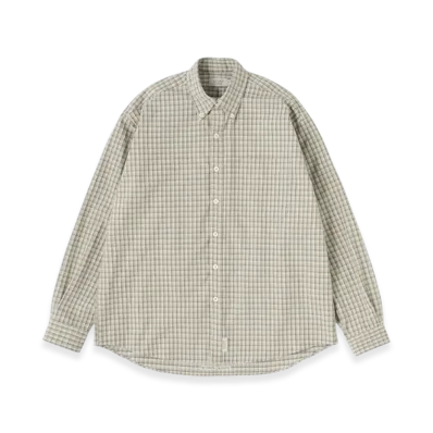 SEDAN ALL-PURPOSE Twill Plaid Big BD Shirt "Beige"