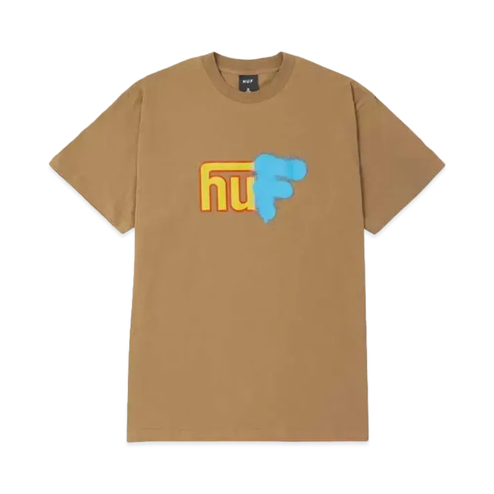 HUF Spring 24 Upside Downtown Tee "Camel"