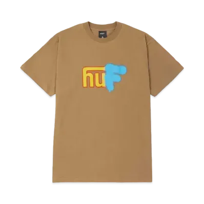 HUF Spring 24 Upside Downtown Tee "Camel"