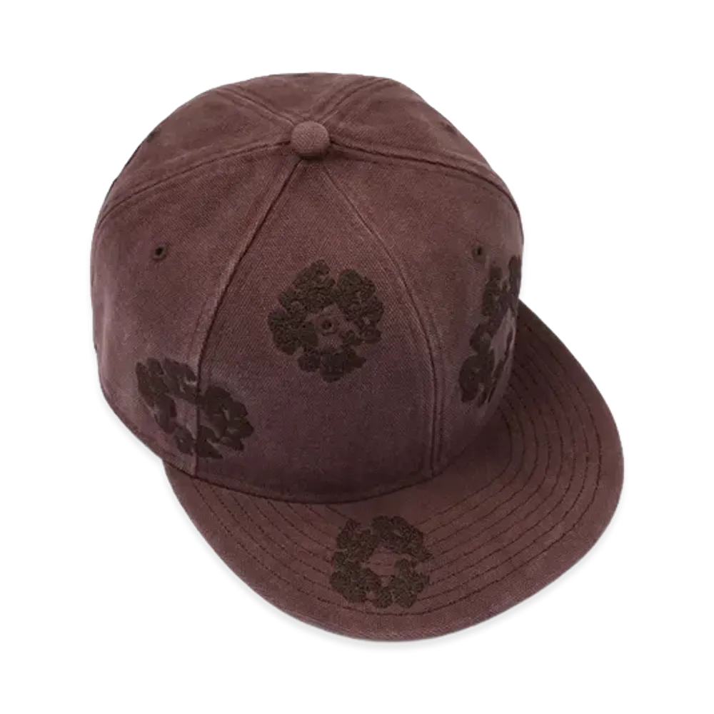 DENIM TEARS New Era Mono Wreath Canvas Fitted "Brown"