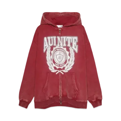 AUI NITE Emblem full zip hoodie "RED"