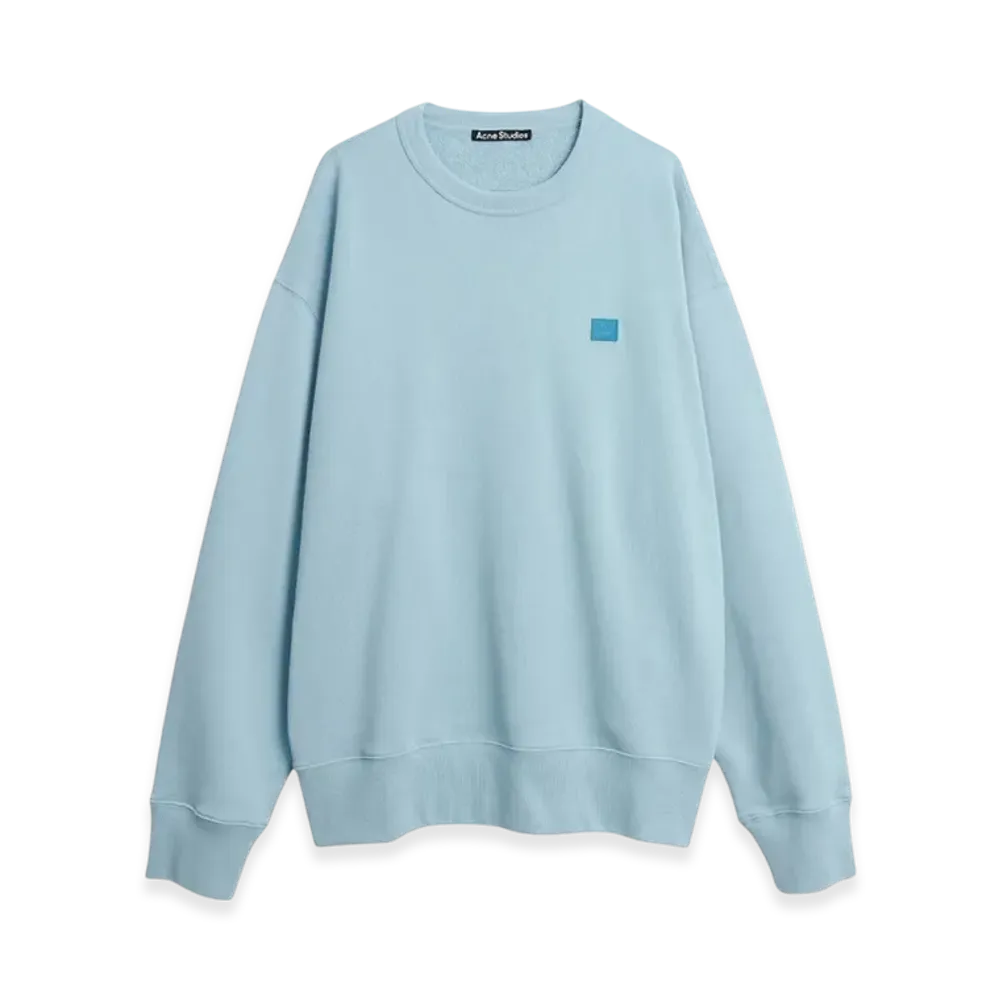 Acne Studios Fonbar Face Crewneck Sweatshirt "Powder Blue"