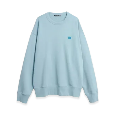 Acne Studios Fonbar Face Crewneck Sweatshirt "Powder Blue"