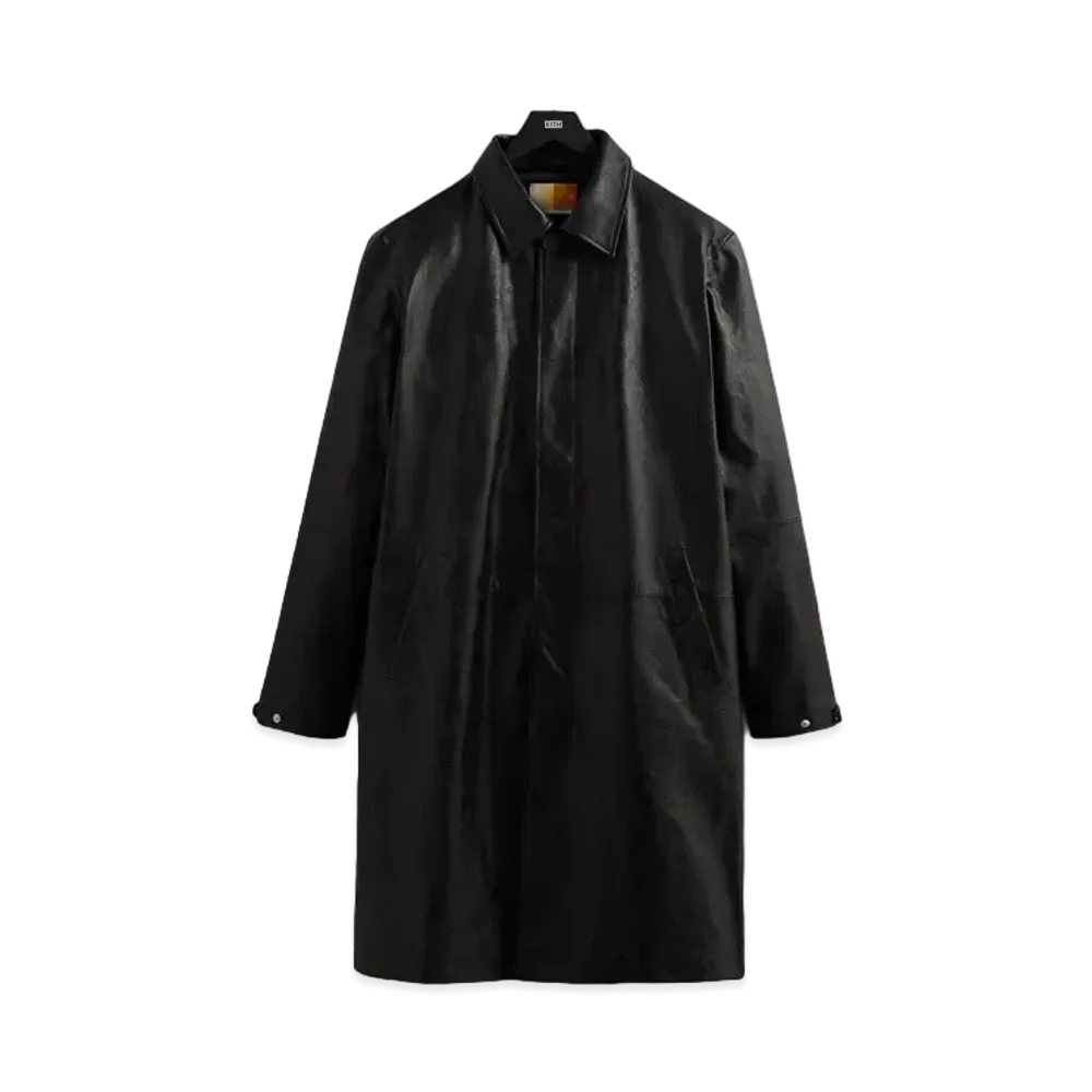 Kith Leather Brighton Overcoat "Black"