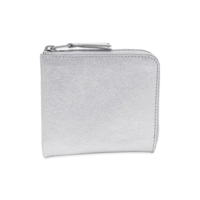 COMME des GARCONS CDG Coin Case L Shaped Non Zipper "Silver"