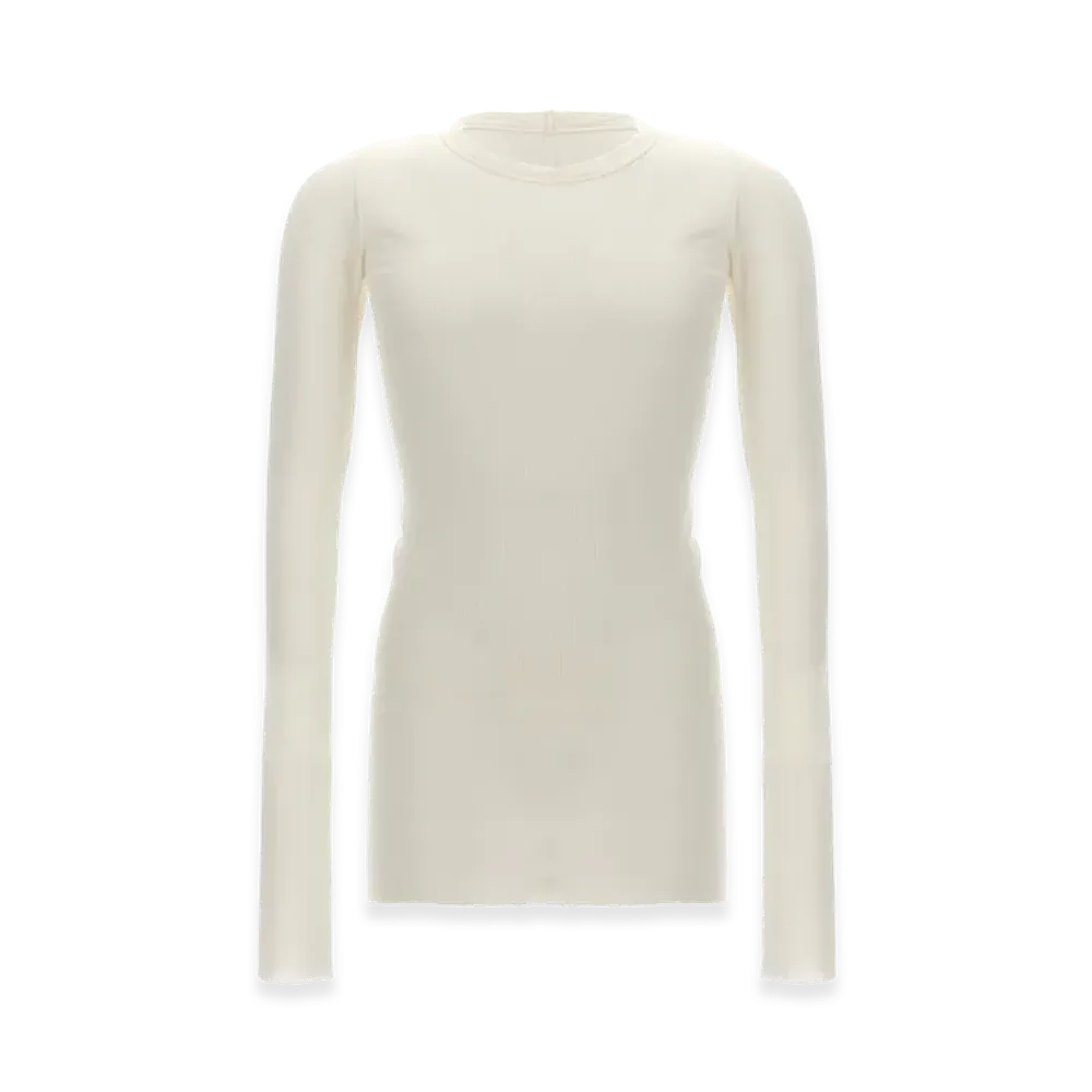 Rick Owens rib L/S T-Shirt "White"