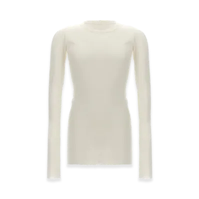 Rick Owens rib L/S T-Shirt "White"