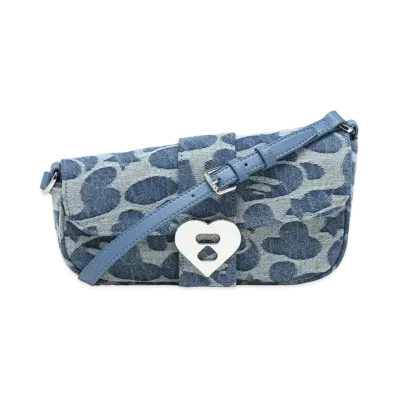 A BATHING APE Pattern Denim Handbag #1 "Lightindi"