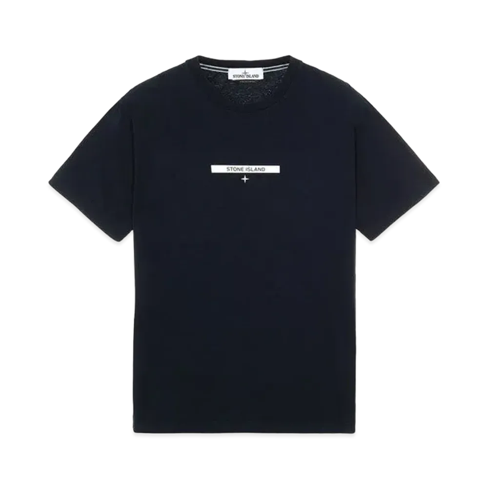 Stone Island 2NS84 COTTON JERSEY, 'MICRO GRAPHICS ONE' PRINT_SLIM FIT "Blue"