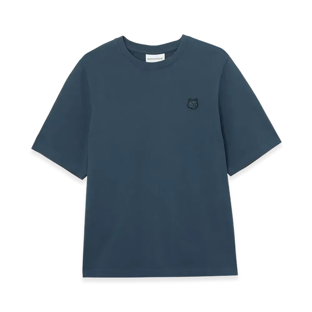 Maison Kitsune Tonal Fox Head Patch Comfort Tee Shirt "Ink Blue"