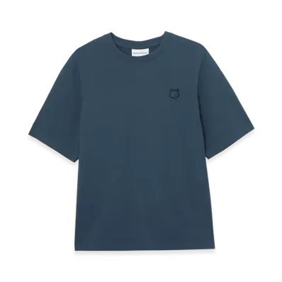 Maison Kitsune Tonal Fox Head Patch Comfort Tee Shirt "Ink Blue"