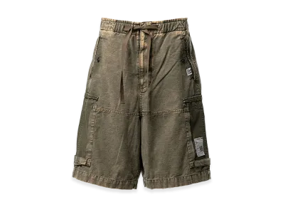 Maison MIHARA YASUHIRO Cotton Satin Cargo Shorts "Dark Green"