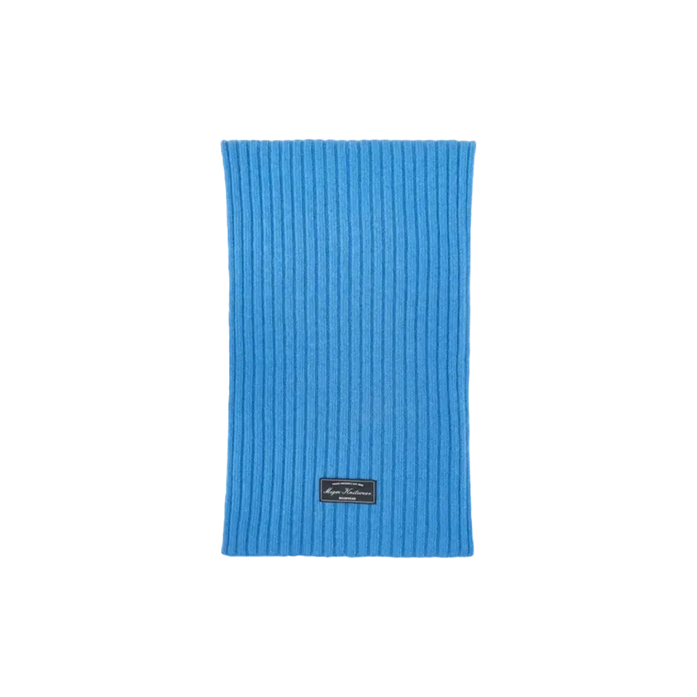 MSGM Ribbed Wool Scarf "Blue"