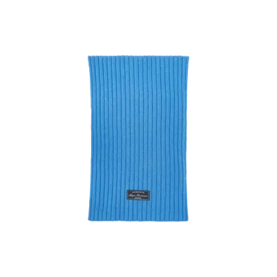 MSGM Ribbed Wool Scarf "Blue"