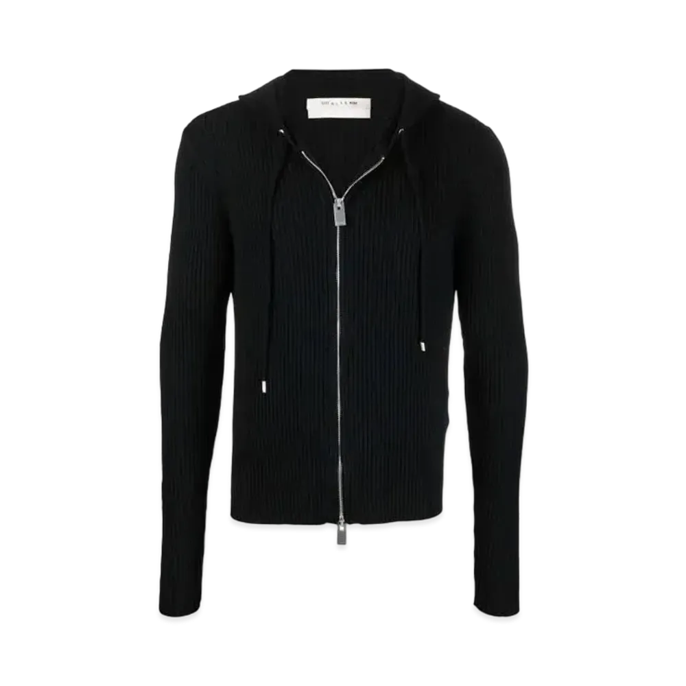 1017 ALYX 9SM Ribbed Zip-Up Hoodie "Black"