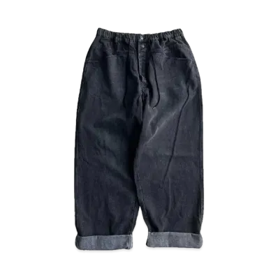 BALLSY.BROTHERS Vintage Processing Wide Work Denim Pants "BLACK"