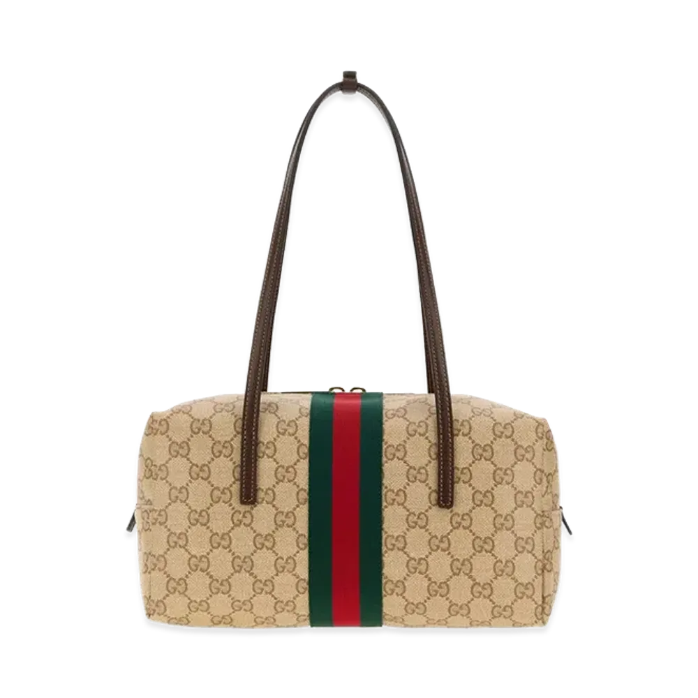 GUCCI Women's GG Canvas Medium Melrose Shoulder Bag "Beige"