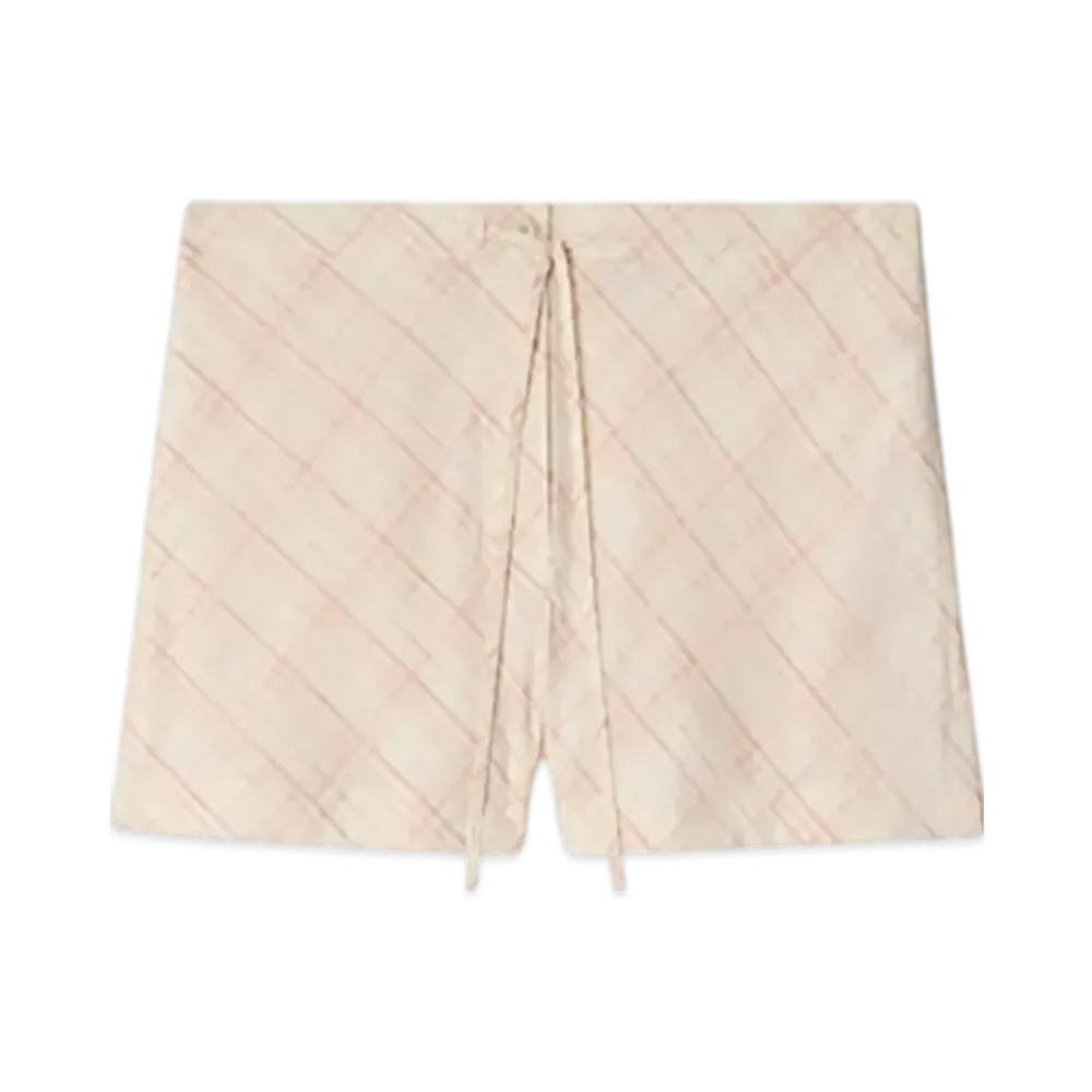 Burberry Check Cotton Pyjama Shorts "Dusky Rose"