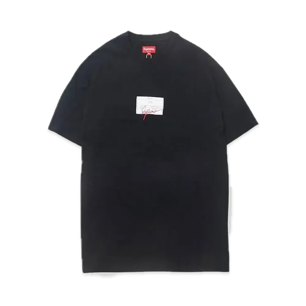 Supreme Signature Label S/S Top "Black"
