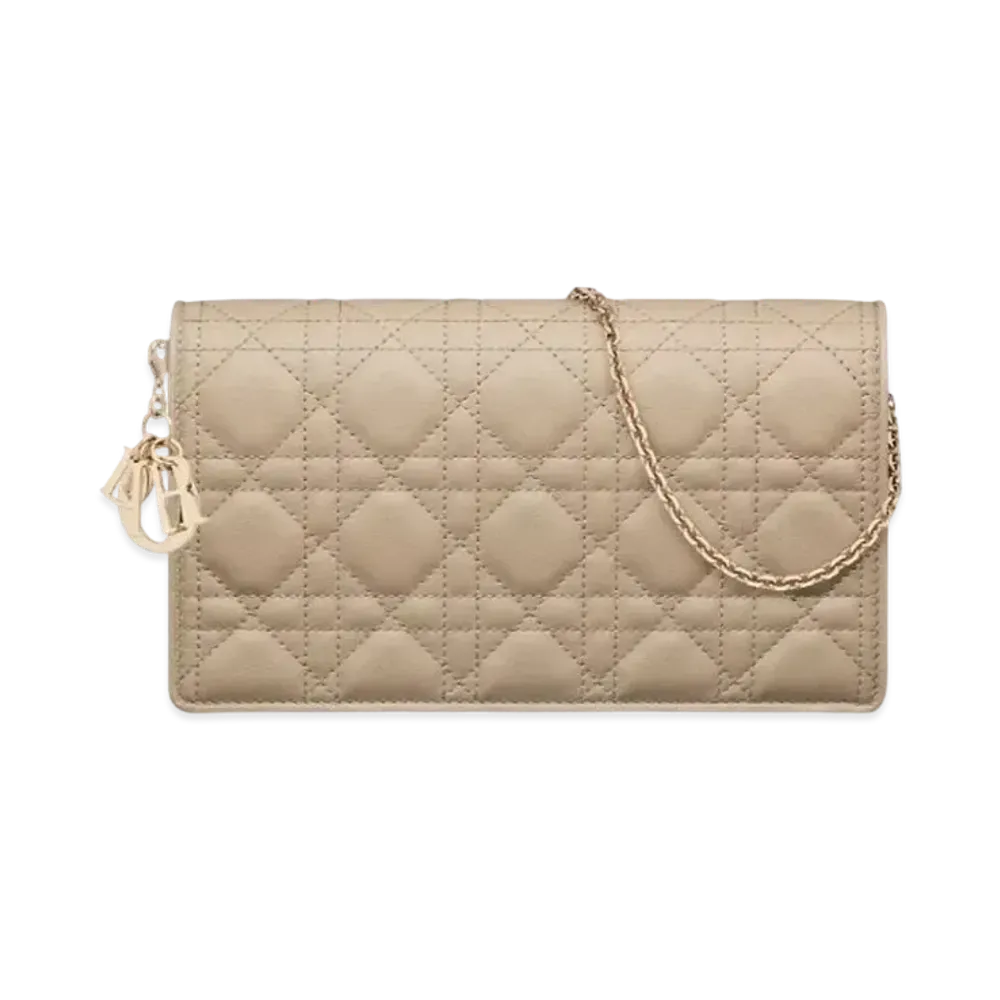 Dior Lady Pouch Cannage Lambskin "Sand"