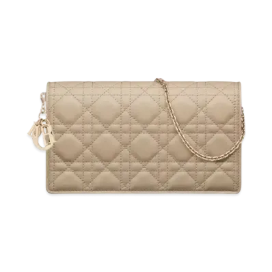 Dior Lady Pouch Cannage Lambskin "Sand"